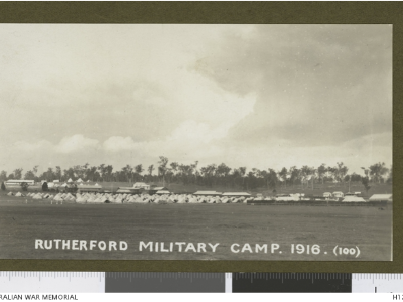 Tents of the Rutherford AIF training camp, NSW, 1916