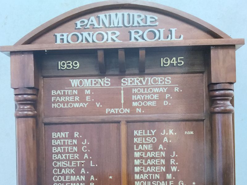 Panmure Honor Roll (WW2)