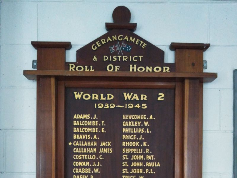 Gerangamete and District WW2 Honor Roll