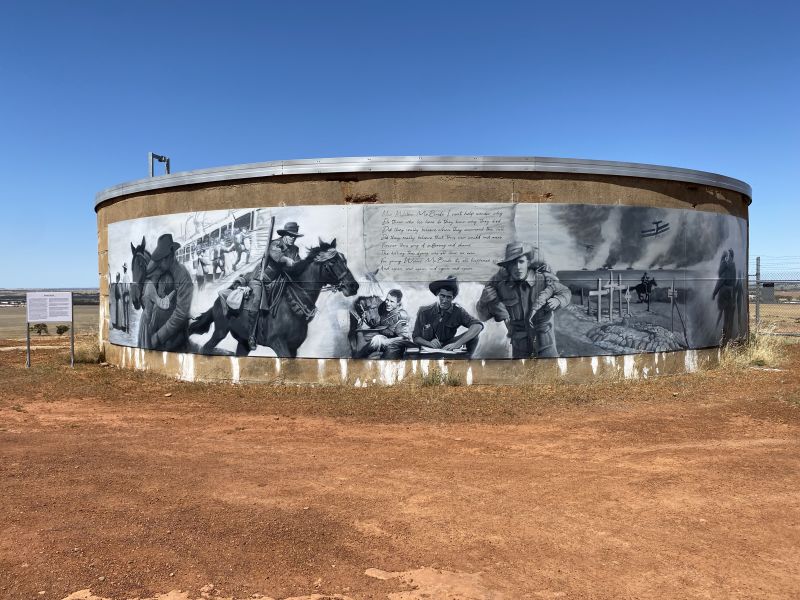 Yeerakine Rock Water Tank ANZAC Memorial Mural 
