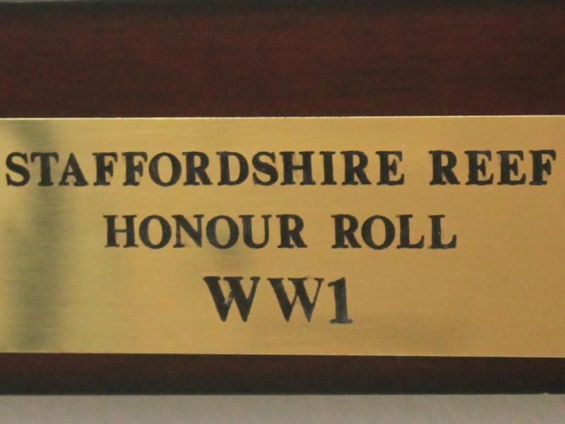 Staffordshire Reef Honour Roll