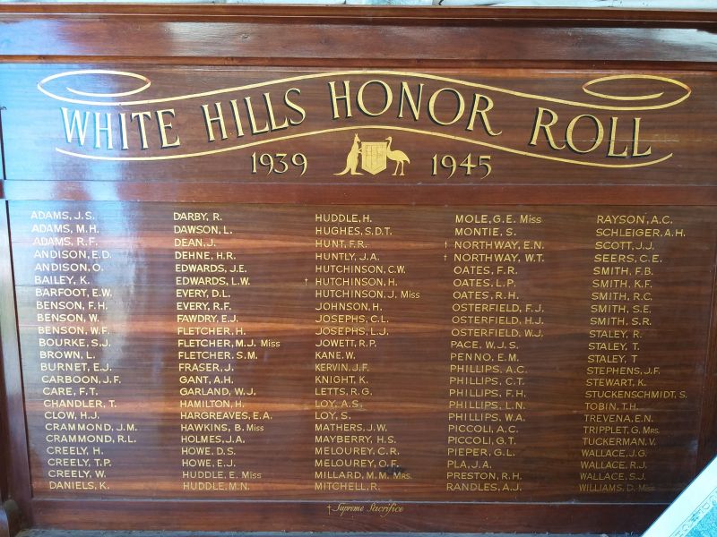 White Hills Honor Roll