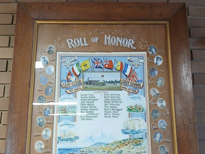 Cape Clear State School Roll of Honor