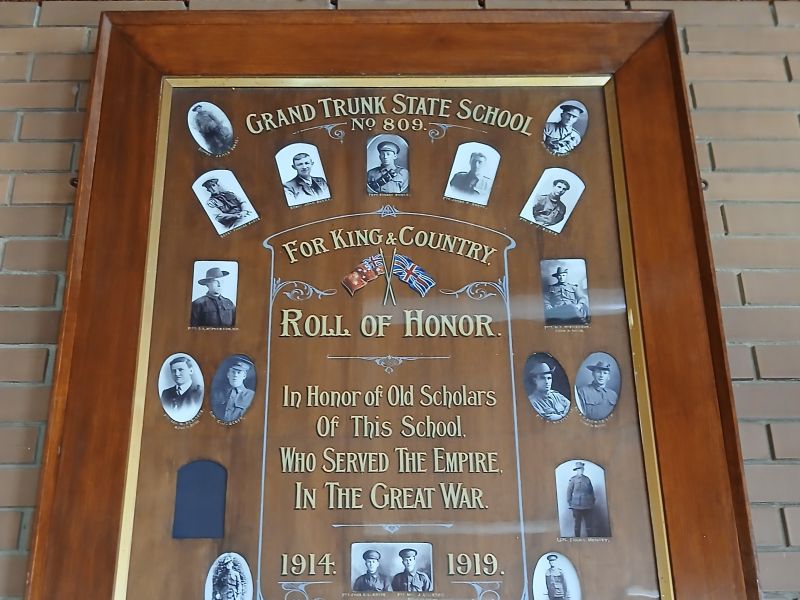 Grand Trunk State School Roll of Honor