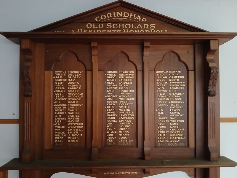 Corindhap Old Scholars & Residents Honor Roll