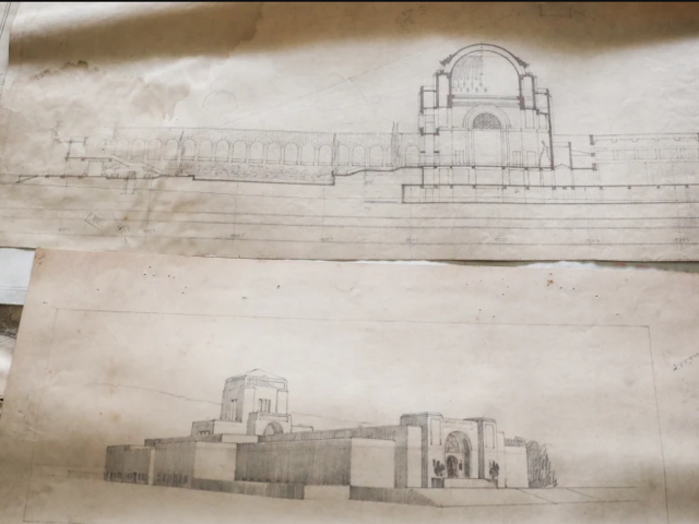 drawings of the Australian War Memorial by one of its architects John Crust