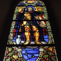 Christ Church Beechworth World War II memorial window. Dedicated May 4, 1947. Maker: Mathieson and Gibson, Melbourne.