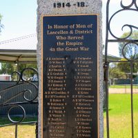 Lascelles Township War Memorial Gates Depicting World War I Roll of Honour