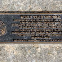 Horsham and District World War II Memorial Drive Interpretative Plaque