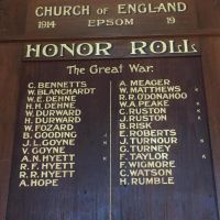 St John's Church of England Epsom Honor Roll