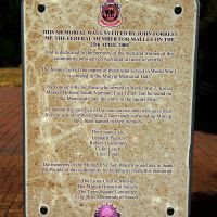 Commemorative Plaque Located within the Minyip  Memorial Reserve