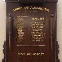 Shire of Alexandra WW2 Honour Roll 