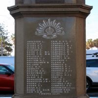 Port Macquarie War Memorial World War I Roll of Honour