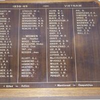 WW2 and Vietnam War Dubbo High School Ex-Students Honour Board