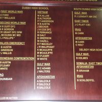 WW1 to Afghanistan War Dubbo Public High Schools' Ex-Students Honour Board  