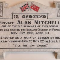 Pte Alan Mitchell Memorial Plaque (Violet Street SS)