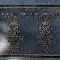 HMAS Quiberon/HMAS Quickmatch Memorial Plaque