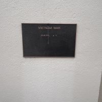 Vietnam War plaque close up
