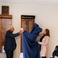 The official unveiling and dedication of the Mount Helena WWII Roll ofHonour by Eric Smith, President of Mundaring RSL and Paige McNeil, Mundaring Shire President. Photo: Brenden Scott 