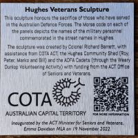 The sculpture dedication plaque
