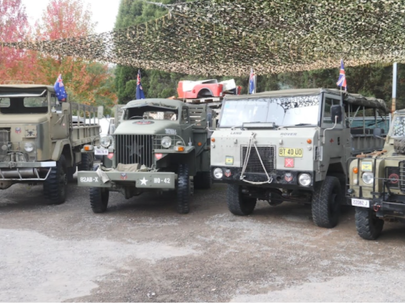 Just some of the vehicles in Vinh Tran's collection in Bowral. Image credit: ABC Illawarra: Justin Huntsdale