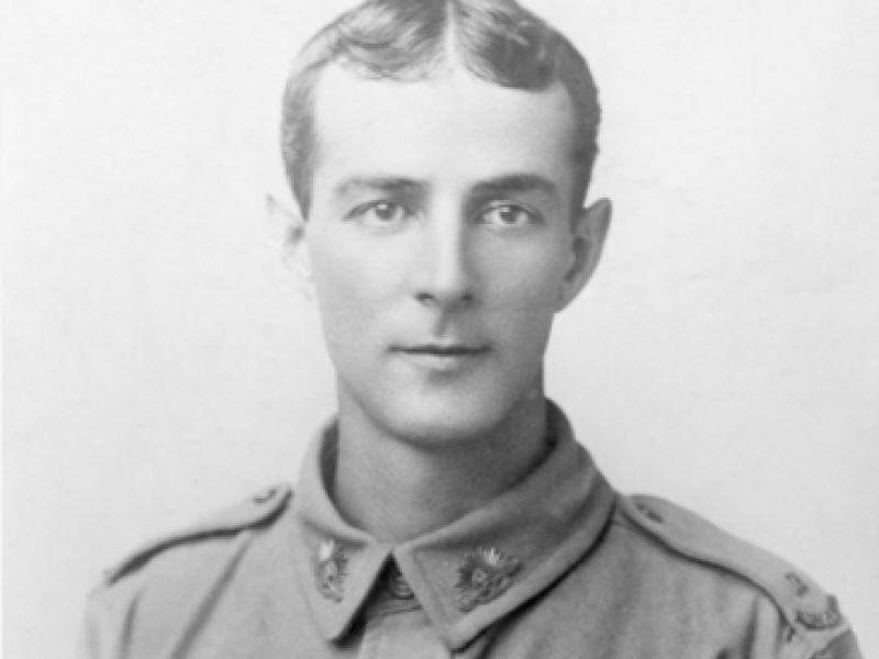 Studio portrait of 84 Trooper Norman Charles Dyer, 10th Light Horse Regiment, c.1914