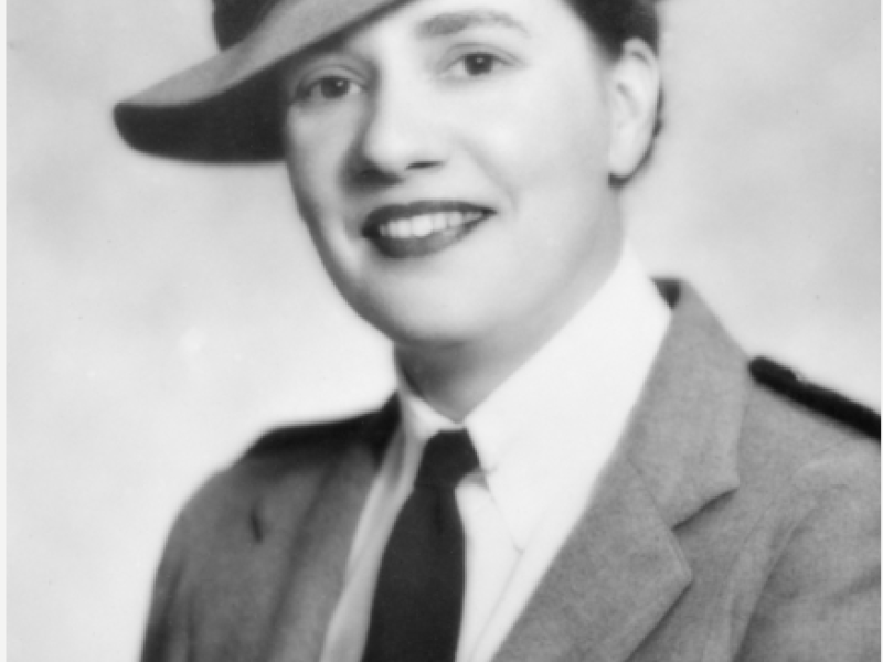 Studio portrait of VFX38746 Sister Mary Elizabeth (Beth) Cuthbertson, 220th Australian General Hospital, Australian Army Nursing Service, c.1940