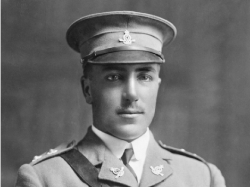 Studio portrait of Lieutenant (Lt) William Henry Dawkins, 2nd Field Company Engineers, of Ferntree Gully, Vic, 1914