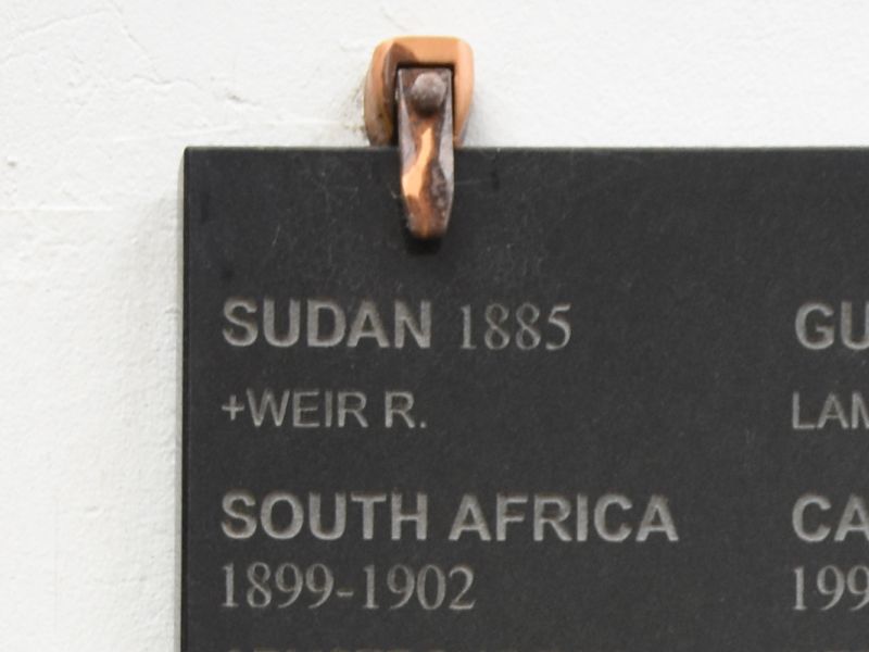 Robert Weir's name on the Kiama Memorial Arch