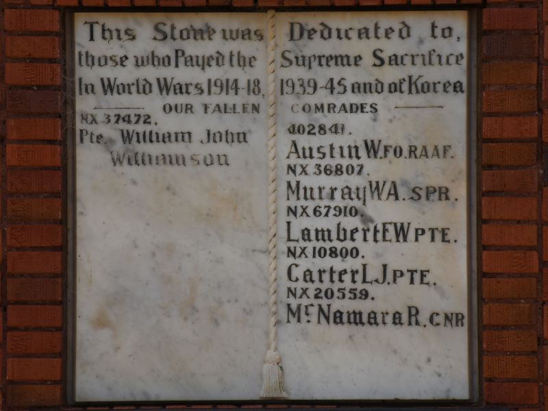 The names of the fallen on the Ivanhoe War Memorial