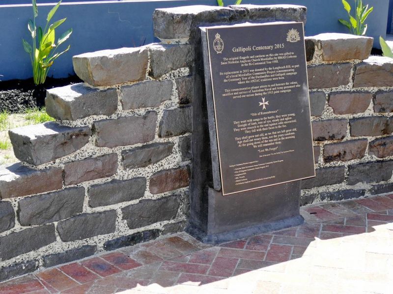 The commemorative plaque.