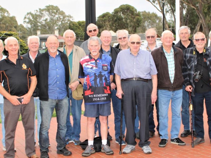 Reunion: 1966-67 Vietnam veterans visiting the Seymour Vietnam Memorial