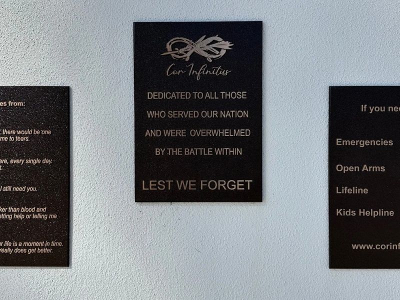 Cor Infinitus plaques