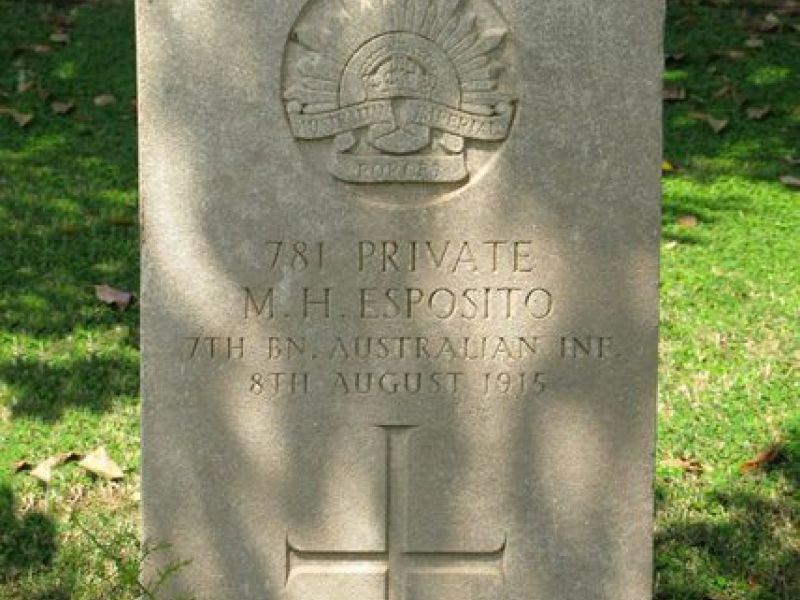 Private Mervyn Harold Esposito, 7th Battalion, AIF, Cairo Cemetry