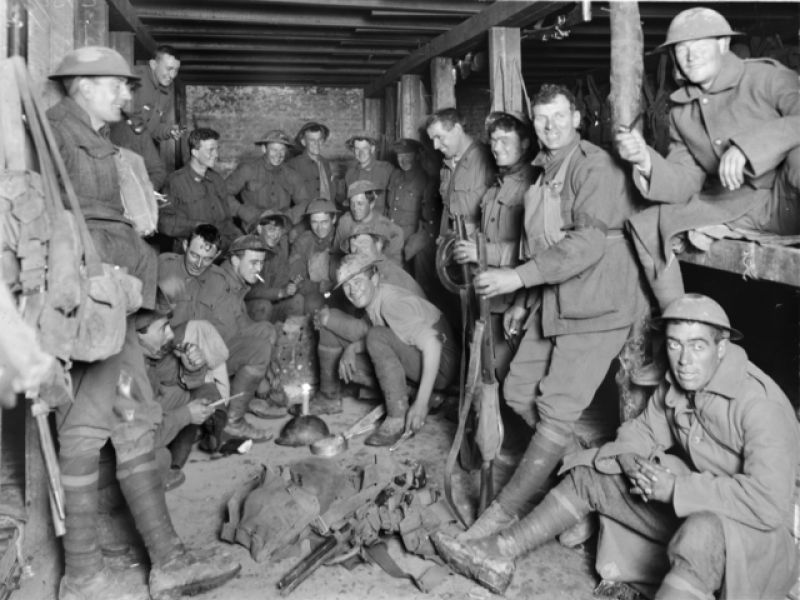 Australian Troops, n the vaults beneath the ramparts of Ypres