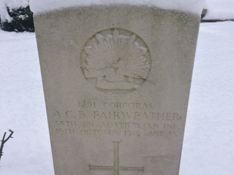 Headstone of Andrew Fairweather