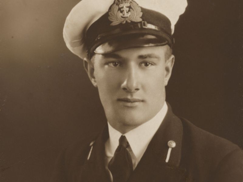 Studio portrait of Cadet Midshipman Ralph Vardon Norbury