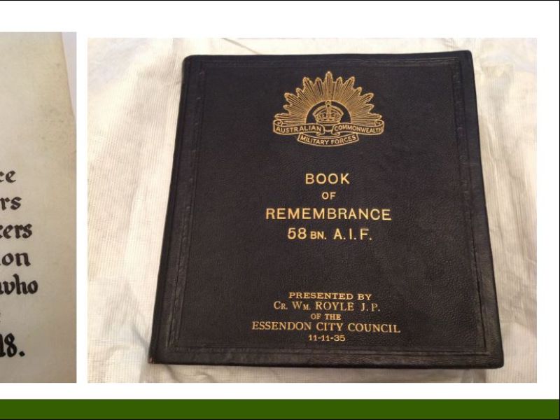 Book of remembrance 58 Batt AIF