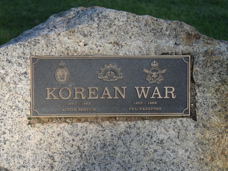 Korean war plaque