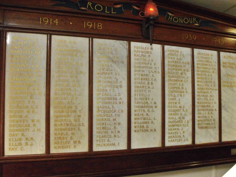 Parkes Roll Of Honour | Places Of Pride