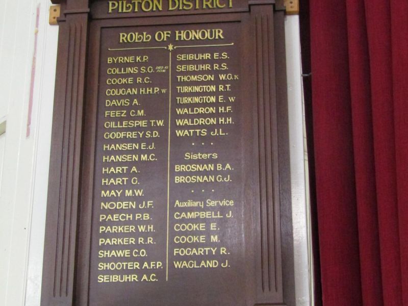 Pilton District Roll of Honour 1939-1945