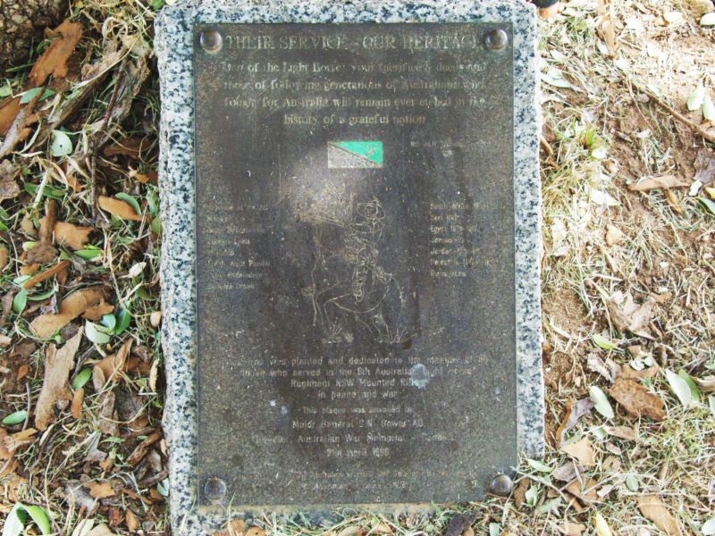 8th Australian light Horse Plaque, Forbes NSW