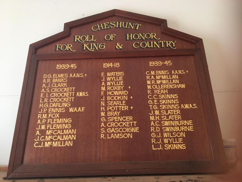 Cheshunt Roll of Honor