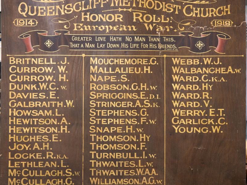 Queenscliff Methodist Church Honor Roll