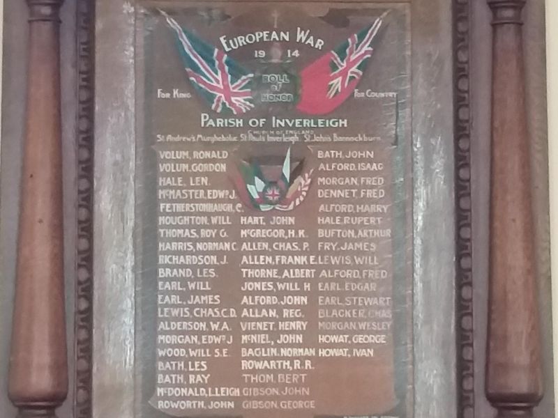 Anglican Parish of Inverleigh Honour Board