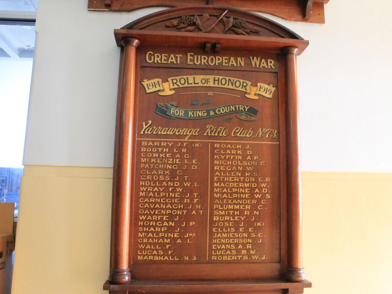 Yarrawonga Rifle Club Roll of Honor