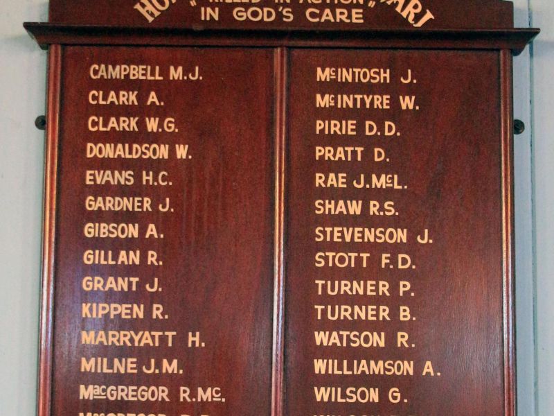 St Paul's Uniting Church WWI Honour Board 1914-1918