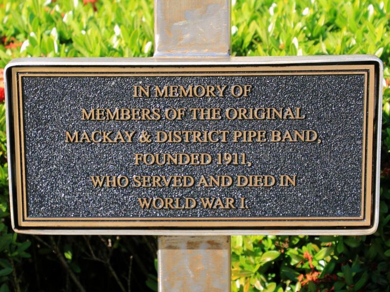 Mackay and District Pipe Band Memorial