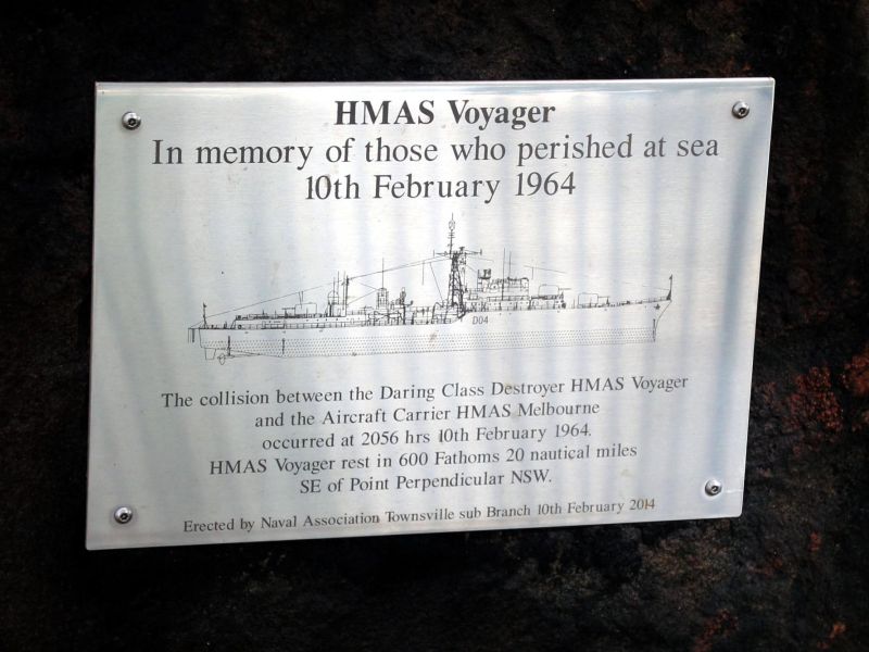 Townsville's HMAS Voyager Commemorative Memorial Plaque
