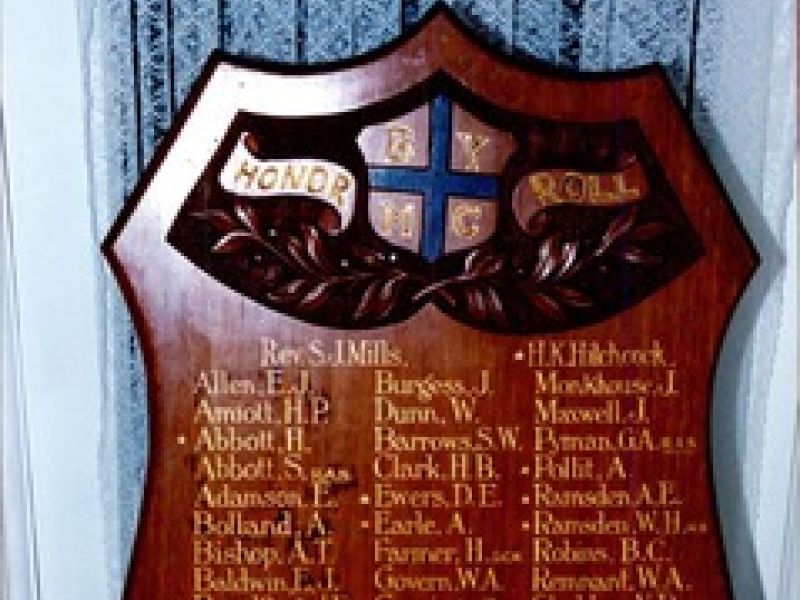 The plaque is located at the Victoria Park Library Local Studies Collection. The Bickford Young Men's Club was a group of the Bickford Congregational Church in Carlisle, Western Australia